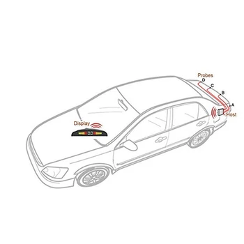 Auto Senzor de Parcare Wireless WiFi Cabluri Radar de mers înapoi 4 Sonda Inversarea Radar Auto Sistem de Parcare parkeersensoren draadloos