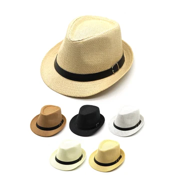 Retro Paie, Pălării De Top De Jazz Plaid Hat Primavara-Vara Pălării Melon Capac Versiunea Clasica Palarie Casual Plaja Hat Pentru Barbati Femei