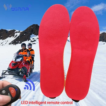 Noul Electrice Incalzite Tălpi cu Control de la Distanță Respirabil Inteligent de Picioare Caldă de Iarnă Sport în aer liber Termică Branț pentru Bărbați EUR 40-46