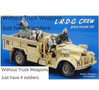 Noi Neasamblate 1/35 LRDG Echipaj fără Camion doar 4 om Rășină Kit DIY Jucării Nevopsite rășină model