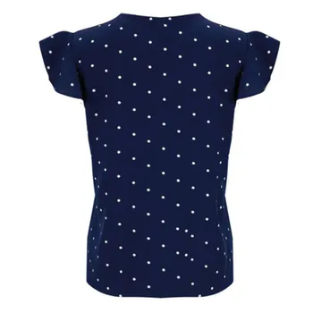 2019 Noi de Vara Femei Bluza cu Buline Imprimate Sexy V-Neck Maneca Scurta Tricou Femei Casual Office Bluze Bluza pentru Afaceri