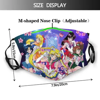 Super Inner Senshi Adult Reutilizabile Masca De Fata Sailor Moon Anti Ceata Praf Masca Cu Filtre De Protecție Mască De Respirat Mufla