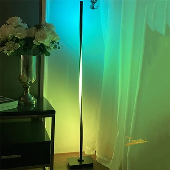 Modern RGB Dimmer LED-uri Lampa de Podea pentru Camera de zi în Picioare Stâlp de Lumină Etaj Dormitoare Birouri Luminoase de Interior Decor Suport Lampa