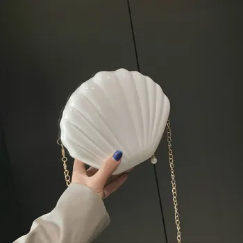 Noul Brand de Moda din PVC Geanta Crossbody Design Dulce Coajă Lanț Geantă de Umăr, Sac de Ambreiaj Fete de Messenger Sac Geantă de mână