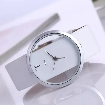 2020 Moda Simple din Piele, Ceasuri Femei Cadranul Transparent Femei Ceas Schelet Doamnelor Ceas zegarek damski reloj mujer