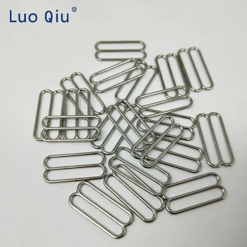 Metal&plastic cataramă Sutien incuietoare de nylon acoperite cu Argint metalic sutien catarame reglabile 8 Sutien lenjerie de 25mm Luo Qiu 100 buc/lot