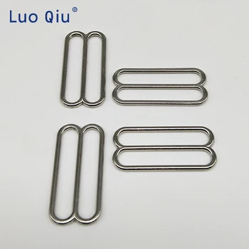 Metal&plastic cataramă Sutien incuietoare de nylon acoperite cu Argint metalic sutien catarame reglabile 8 Sutien lenjerie de 25mm Luo Qiu 100 buc/lot