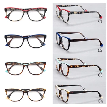 Femei Pătrat Cadru ochelari femei Cateye vintage ochelari rame lumina acetat de moda țestoasă, ochelari de vedere, rame ochelari
