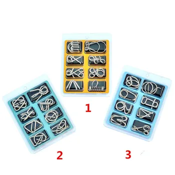 8 Buc/set Inel de Metal Puzzle Magic Blocare Puzzle Jucarii Educative pentru Copii Jocuri pentru Copii de Învățare Timpurie Puzzle-uri Jucarii