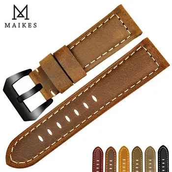 Maikes Crazy horse Watchband ceas curea 22mm 24mm 26mm curea de ceas din piele watchbands Bratari