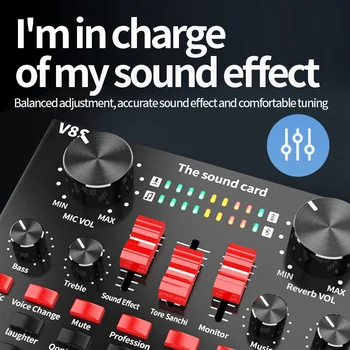Live placa de Sunet Voice Changer o DJ Mixer pentru Telefonul Joc pe Calculator, iPad Karaoke Difuzare de Înregistrare Microfon, placa de Sunet Set
