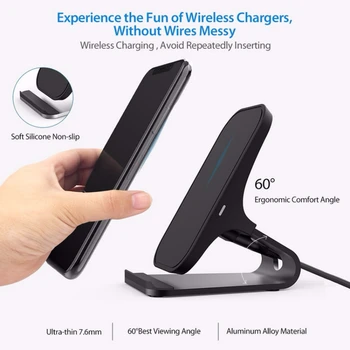 15w Qi Wireless Charger Stand pentru iPhone 12 11 Pro XS X xiaomi Samsung S20 S10 Stație de Încărcare Rapidă încărcătoare de telefon mobil rapid