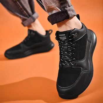 Iarna Barbati Pantofi Casual Plus Cașmir Cizme Impermeabile Confortabil Adidași Bărbați Non-alunecare de Cauciuc Lumina Unic de Mers pe jos Pantofi pentru Bărbați