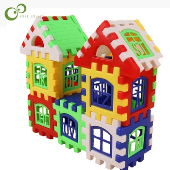 24buc Blocuri Copil Casa de Blocuri de Construcție de Dezvoltare Jucărie Set 3D Cărămizi de Jucărie Construcții Cărămizi WYQ