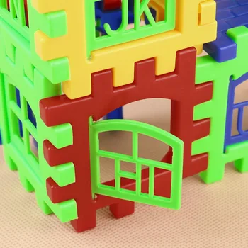 24buc Blocuri Copil Casa de Blocuri de Construcție de Dezvoltare Jucărie Set 3D Cărămizi de Jucărie Construcții Cărămizi WYQ