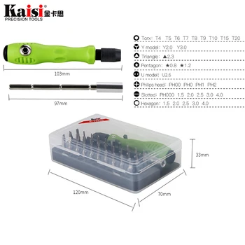 Kaisi Precizie Magnetic Set de surubelnite 32 buc Instrument de Reparare Kit pentru iPhone/Calculatoare/Electronica/Laptop-uri de uz Casnic șurubelniță