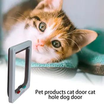 Cat Usi 4 Mod de Blocabil GateFor Câine Pisoi de Securitate Clapeta Usa plastic ABS 4Sizes Animale de Montare pe Perete Pisica animale de Companie Câine Poarta Consumabile pentru animale de Companie