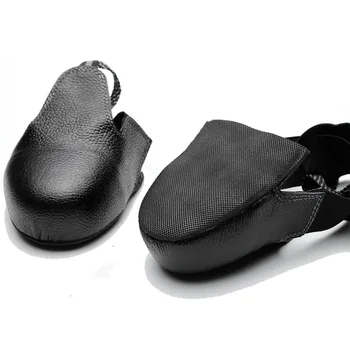 1pair Pantofi de protecție Acoperă Om Lucrările de Protecție rezistente la Uzură Piele bombeu metalic Respirabil Anti-sparge Elastic Negru Pantof Acoperi