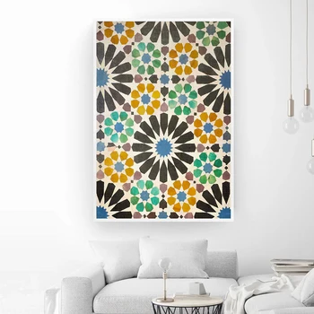 Allah Musulmane Islamice Panza Caligrafie Arta Geometrică Pictura Alhambra Dale Decorative, Postere Si Printuri De Arta De Perete Imagini