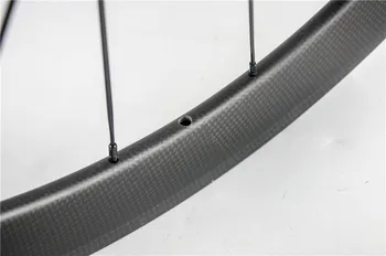 Superteam Road Bike Roti 700c 50mm Matte Carbon Decisiv Complet osii montate cu Decalcomanii