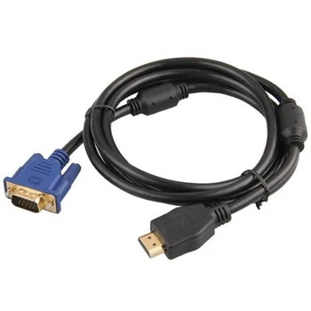 Cablu Adaptor Convertor Placa de Aur HDMI la VGA 15pin de sex Masculin 1.65 m