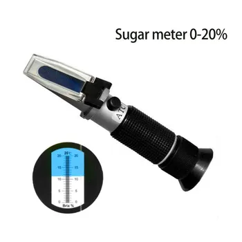 1buc 0-20% Handheld apă Miere Fructe Soluție de Zahăr Brix Refractometru Suc de Dulceata Zaharimetrul Concentrația de Metri de Vânzare