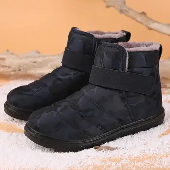 Moda Barbati Cizme Impermeabil anti-alunecare Femei Glezna Cizme de Zapada Pantofi Cald Blana de Pluș Cârlig & Bucla de Om Pantofi de Iarna Om de Încălțăminte