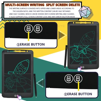 12 Inch Ecran Split, LCD Scris Tabletă de Desen Digitale de Bord Electronice Scrisul Doodle scârța-scârța pe hârtie Cu Mouse Pad Și Conducător