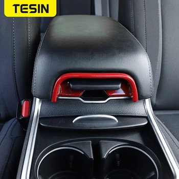 TESIN Muluri de Interior pentru Dodge Charger 2011-2019 ABS Fibra de Carbon Consola centrala Cotiera Buton Trim pentru Dodge Charger