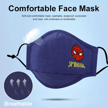 La modă fată drăguță mascarillas lavabile refolosibile pentru copii mască de bumbac masque lavable copii masca introduce pm2.5 filtru