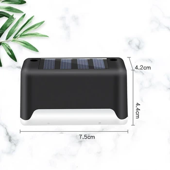 4BUC Solare Alimentat LED Pachet Lumini în aer liber Calea de Grădină Scări Pas Gard Lampa
