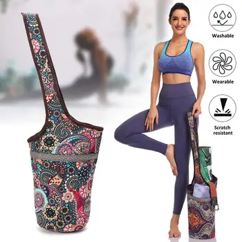 Multifunctional Yoga Mat Sac de Panza mod Yoga Geanta Rucsac cu Dimensiuni Mari Buzunar cu Fermoar se potrivește cele Mai multe Dimensiune Rogojini Yoga Mat Tote