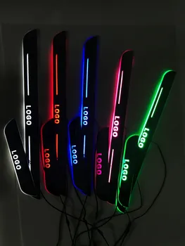 EOsuns Led-uri de lumină în mișcare scuff pedala pentru Toyota HILUX VIGO 2010-MASINA daynamic pragului de ușă pedala de bun venit semifabricate pedala