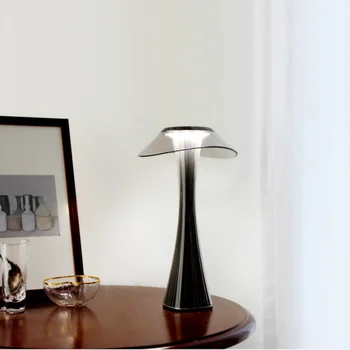 LED masă lampă estompat de protecție a ochilor de încărcare USB smart touch comutator lampă de noptieră cristal transparent creative lampă de masă