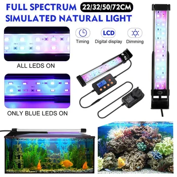 Lumina LED Acvariu Iluminat cu Led Rezervor de Pește de Lampa 22-72CM Reglabil Plantelor Acvatice Lămpi RGB Decorare Profesională la Distanță Lumini