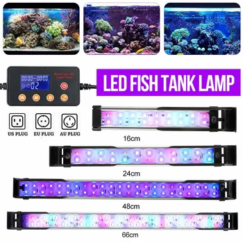 Lumina LED Acvariu Iluminat cu Led Rezervor de Pește de Lampa 22-72CM Reglabil Plantelor Acvatice Lămpi RGB Decorare Profesională la Distanță Lumini