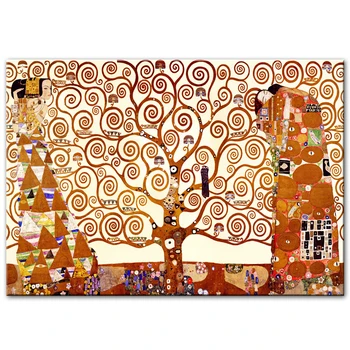 Pomul Vieții Canvas Wall Art Picturi Ale Lui Gustav Klimt Clasic Panza Printuri De Arta De Perete Decorativ Canvas Reproduceri