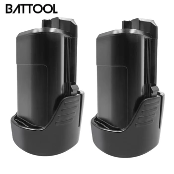 BATTOOL 2 buc pentru Bosch BAT411 Baterie de 12 V, 2.0 Ah Litiu-Ion BAT411A BAT412 BAT412A BAT413 BAT413A