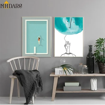 Modern, Simplu, Minimalist Piscină de Imprimare Panza de Pictura Arta Poster Poze de Perete pentru Living Home Decor Decor de Perete