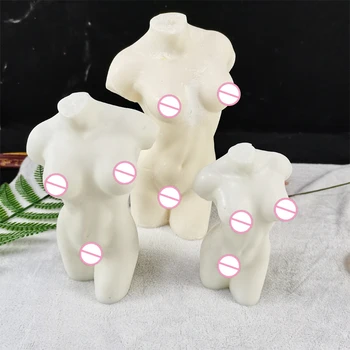 PRZY Mucegai Silicon Femeie de Corp Sapun Matrite 3D Omului Lumânare Gips Ciocolata Lumânare de Ziua Îndrăgostiților Tort Mucegai Lut Rasina Matrite