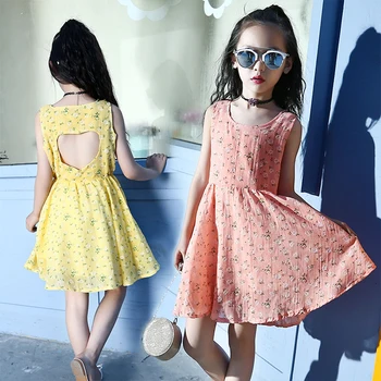 Fata rochie de vara cu print floral copii haine copii mari haine fata rochie de printesa 6 8 10 12 14 ani