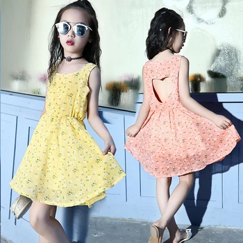 Fata rochie de vara cu print floral copii haine copii mari haine fata rochie de printesa 6 8 10 12 14 ani
