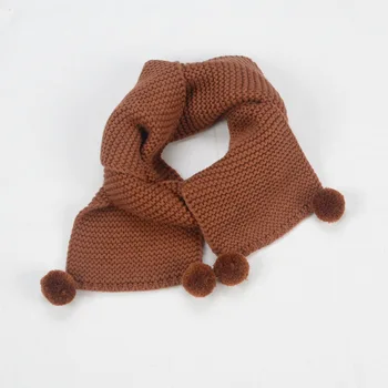 Copii Eșarfă de Iarnă Pompom Copil Eșarfă Băieți Fete Cald Gât Eșarfe de Tricotat Cravată fular echarpe RT575