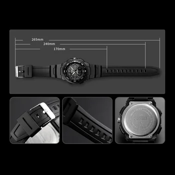 SKMEI Dual Display Cuarț Ceas Barbati Sport în aer liber, Ceasuri Electronice Digitale pentru Bărbați Ceasuri Impermeabil Top Brand de Lux de sex Masculin Ceas