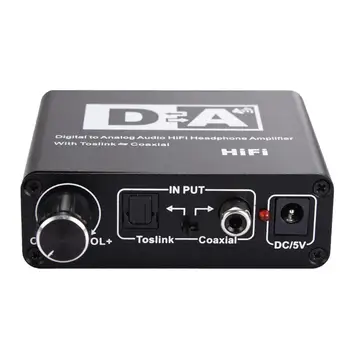 192KHZ Digital Toslink Optic Coaxial Pentru Audio Analogic Convertor Adaptor L/R RCA Adaptor Audio HiFi Stereo Căști Amplificator