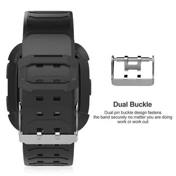 Siamez curea Pentru Fitbit-Versa înlocuire trupa accesorii trupa încheietura mâinii includ coajă de protecție caz acoperire curea de ceas Silicon