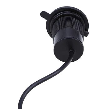 Black Dual USB Încărcător Adaptor de Alimentare rezistent la apa Încărcător Adaptor de Alimentare cu Comutator Scuter Bicicleta Camion Motocicleta Electrica Auto GPS