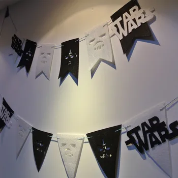 Starwars 3 Metri Simțit Pavilion Petrecerea de Ziua Decor Banner Bunting pentru copii Copii de aprovizionare material