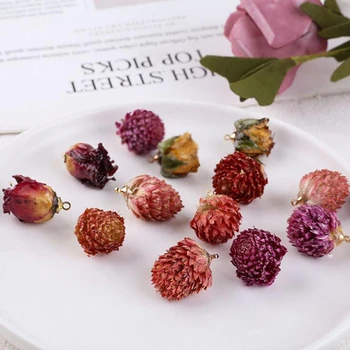 10buc/lot Handmade Flori Reale Floare Trandafir Zile Mov Epoxidice Flori Uscate Farmece Pandantive Pentru DIY Moda Cercei Accesorii