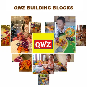 QWZ 400buc Mini Blocuri Magnetice Brinquedos Modele de Constructii Jucărie Magnetică Designer de Cărămizi Magnetice Jucarii Educative pentru Copii Cadouri